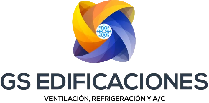 Logo de Gs edificaciones con colores amarillo y azul.